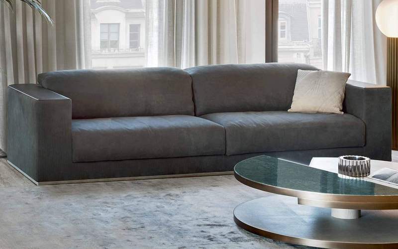 Фото 1 - Секционный диван Vogue серый 