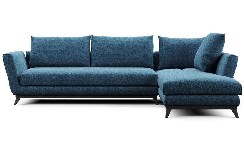 Фото 1 - Секционный диван Perfect Dream синий 
