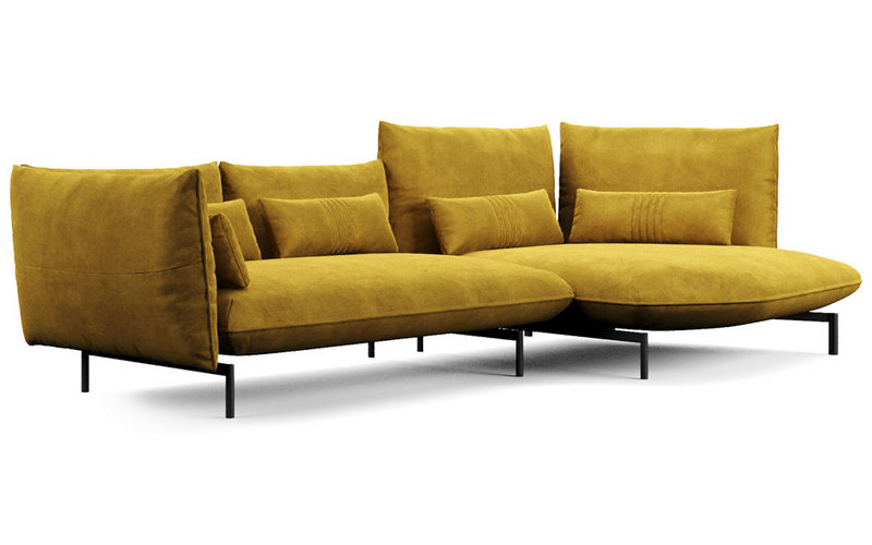 Фото 2 - Секционный диван Ice Breaker желтый 