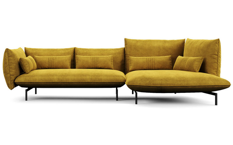 Фото 1 - Секционный диван Ice Breaker желтый 