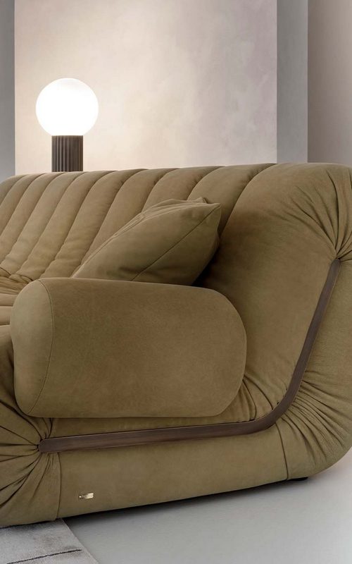 Фото 2 - Секционный диван Snake светло-коричневый 