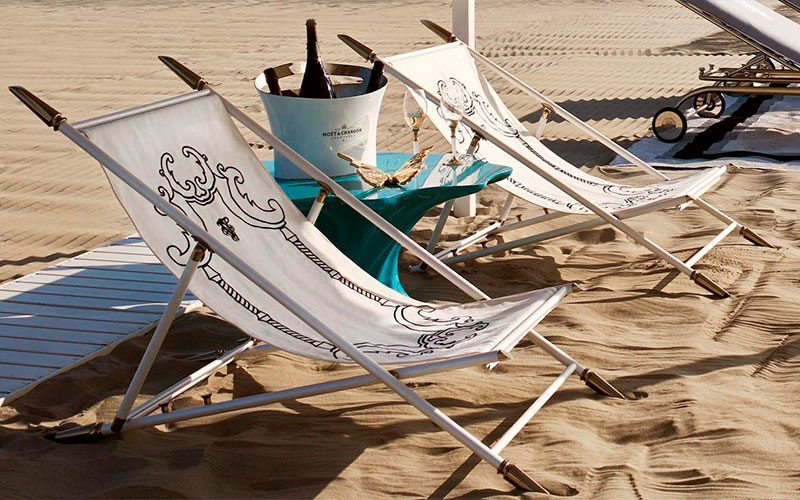 Фото 2 - Уличный пляжный стул Aydon белый 
