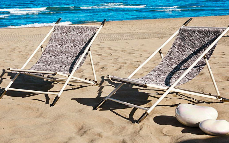 Фото 1 - Уличный пляжный стул Aydon серый 