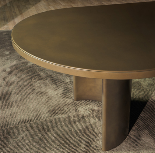Фото 3 - Обеденный стол Blevio бронзовый 