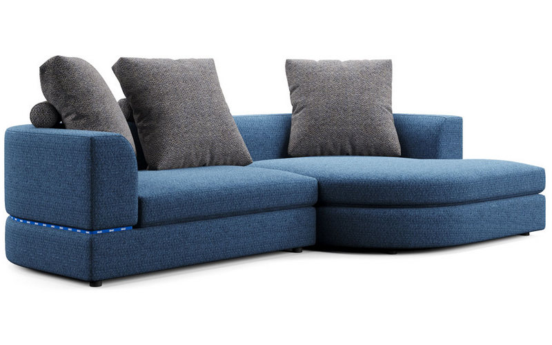 Фото 2 - Секционный диван Pixi синий 