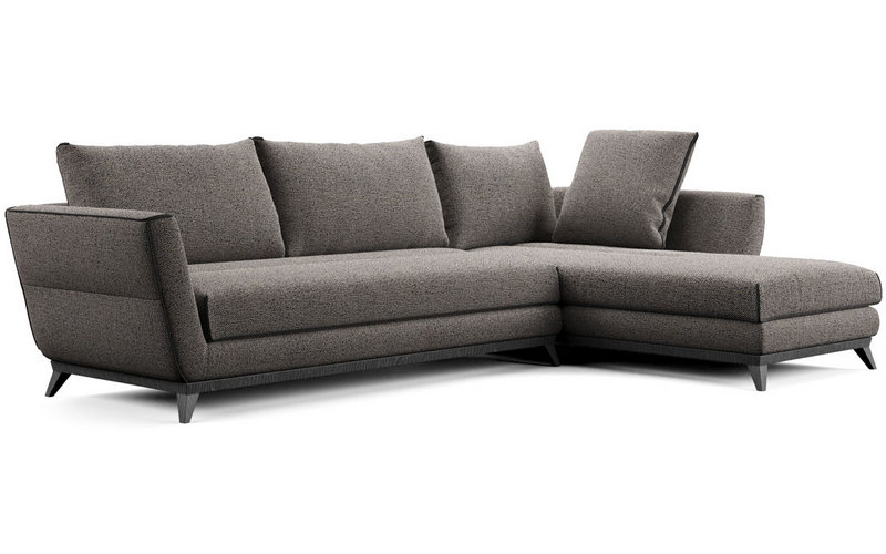 Фото 2 - Секционный диван Perfect Dream коричневый 