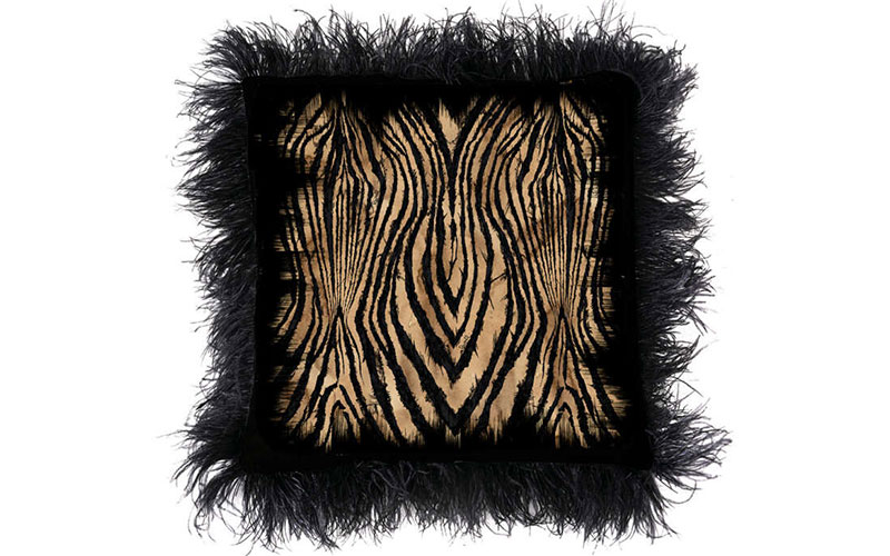 Фото 1 - Подушка декоративная Wild Zebra черная 