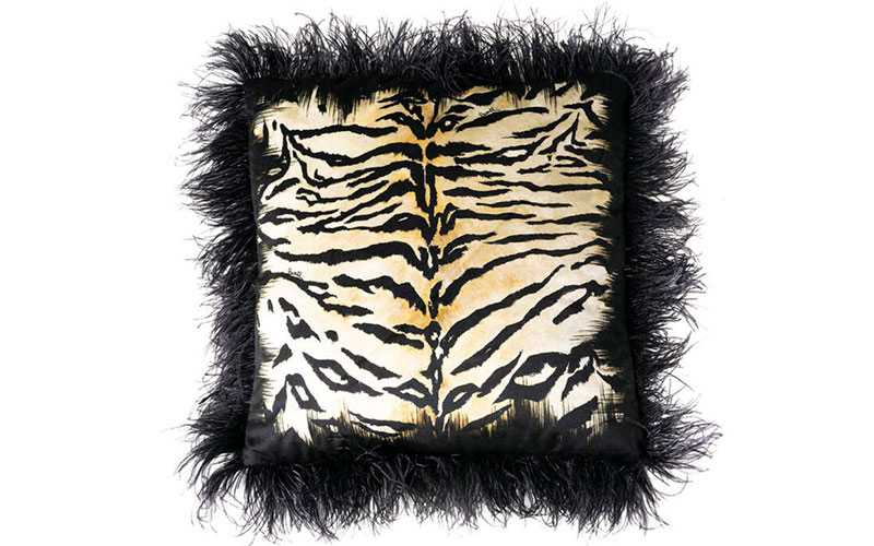 Фото 1 - Подушка декоративная Wild Tiger черная 