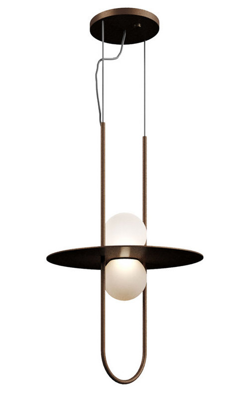 Фото 3 - Подвесной светильник Solaire коричневый 