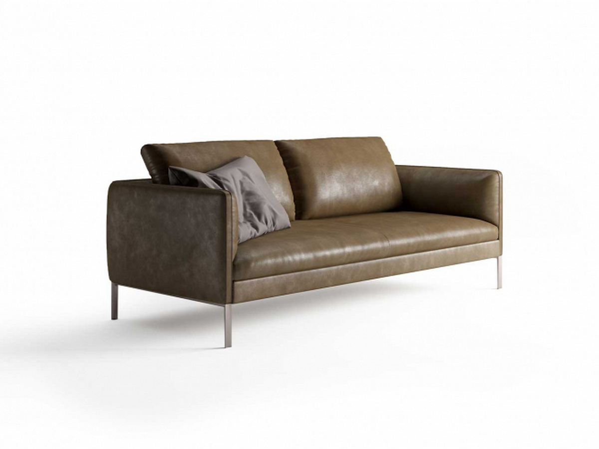 Фото 2 - Секционный диван Paul коричневый 