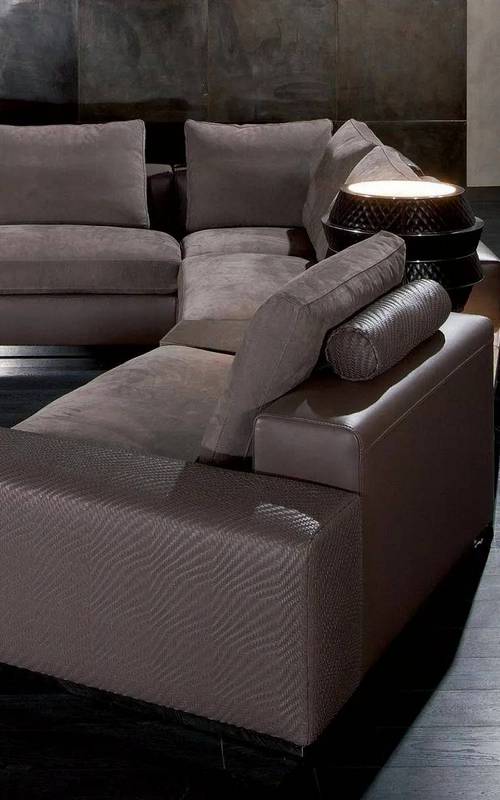 Фото 3 - Секционный диван Miami коричневый 
