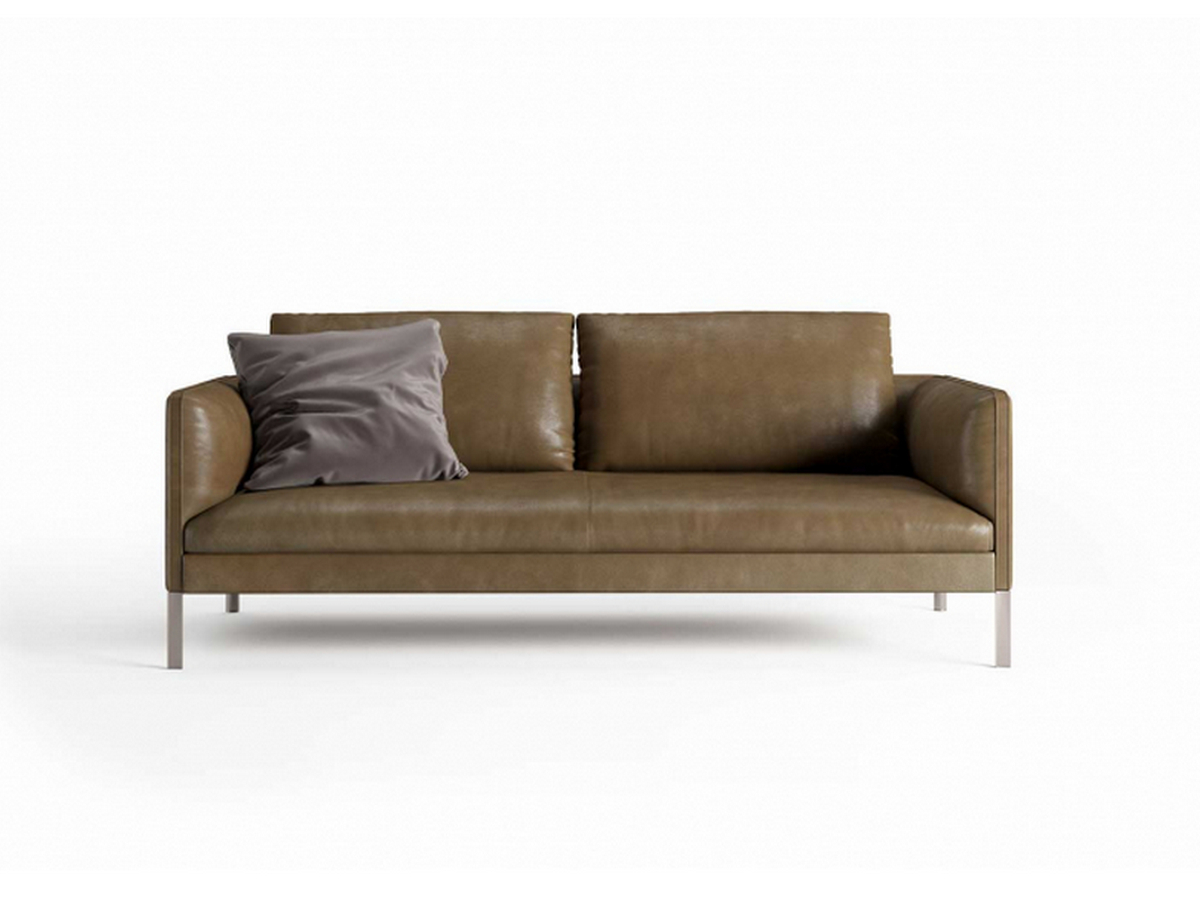 Фото 1 - Секционный диван Paul коричневый 