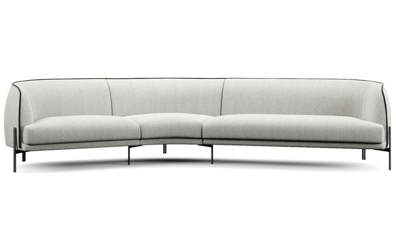 Фото 1 - Секционный диван Caillou белый 